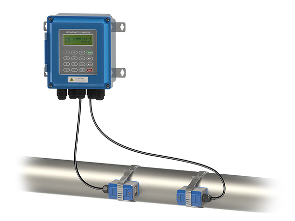 Wall mounted external mounted ultrasonic flowmeter