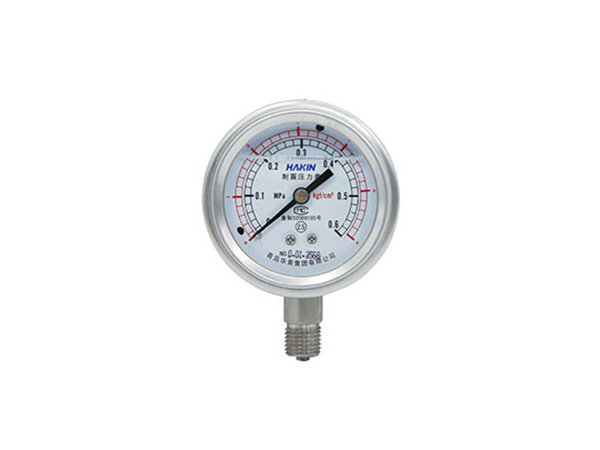 Stainless steel seismic pressure gauge