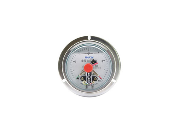 Dry spring electric contact pressure gauge