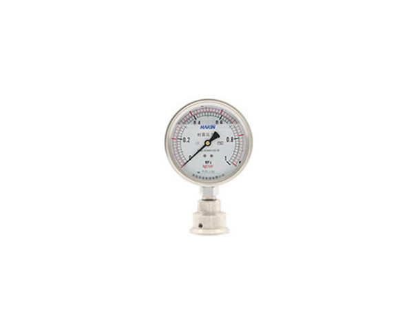 Diaphragm shock-absorbing pressure gauge